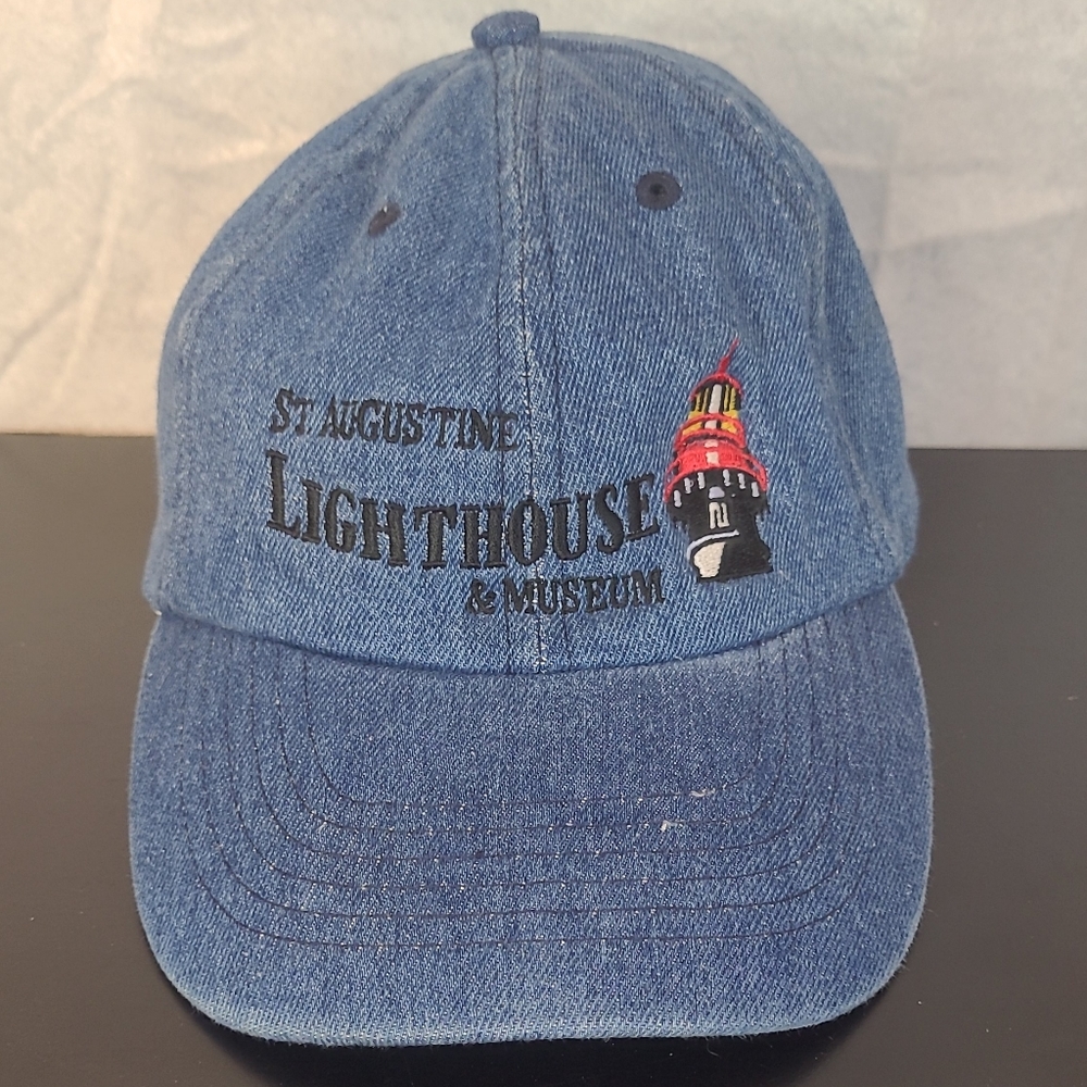 Hit Wear Denim Hat Vintage St Augustine Lighthouse & Museum Florida Tourist